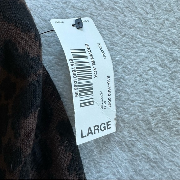 Worthington Black and Brown Animal Print Pencil Skirt - Picture 6 of 8